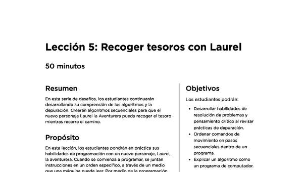 Recoger tesoros con Laurel