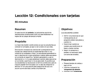 Lección 12: Condicionales con tarjetas