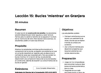 Lección 15:  Bucles 'mientras' en Granjera