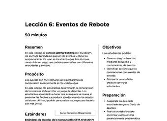 Lección 6: Eventos de Rebote