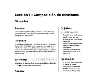 Lección 11: Composición de canciones