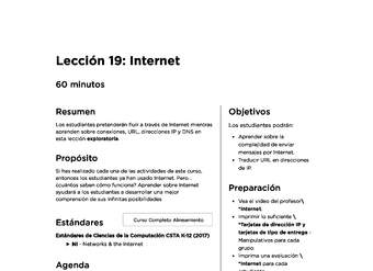 Lección 19: Internet