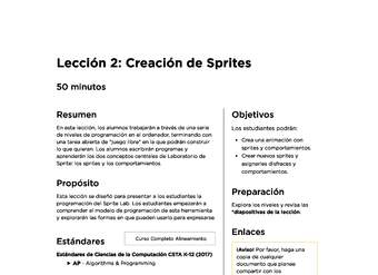 Lección 2: Creación de Sprites