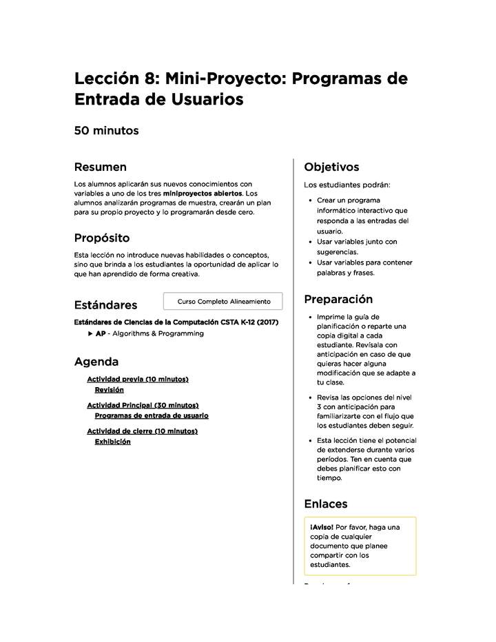 Lección 8: Mini-Proyecto: Programas de Entrada de Usuarios