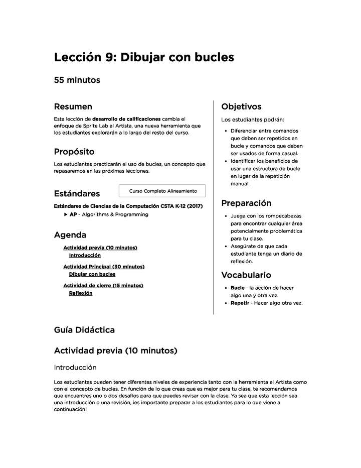 Lección 9: Dibujar con bucles