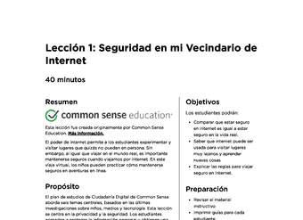 Lección 1: Seguridad en mi Vecindario de Internet