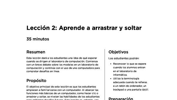 Lección 2: Aprende a arrastrar y soltar