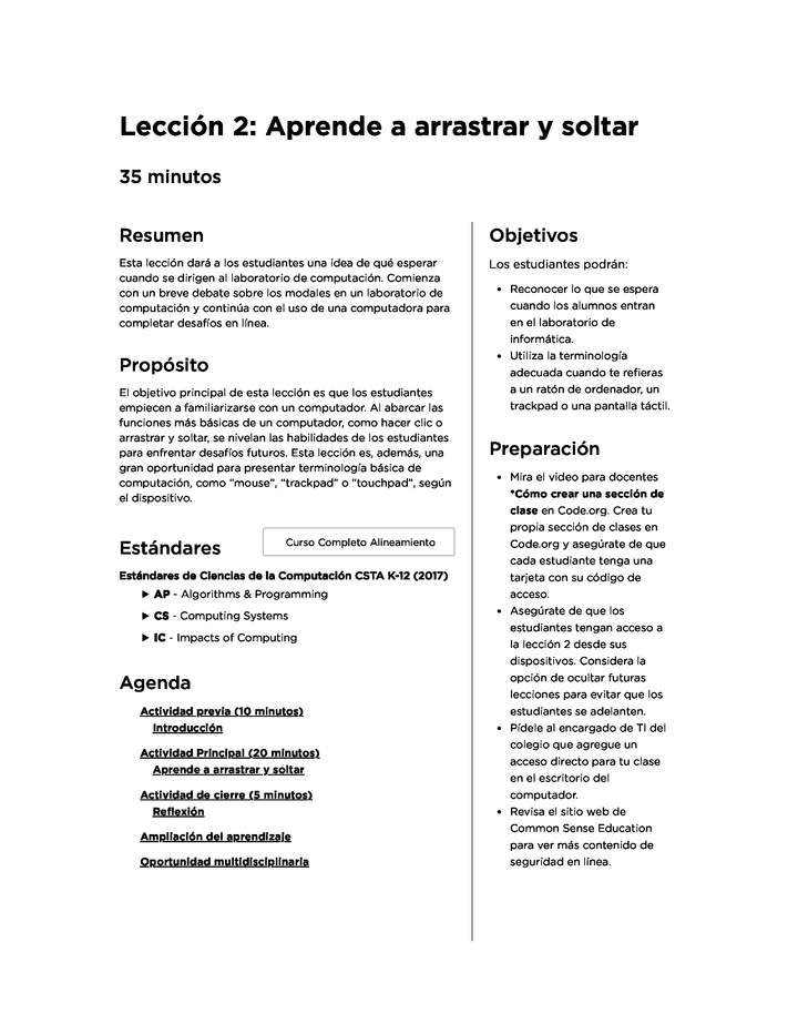 Lección 2: Aprende a arrastrar y soltar