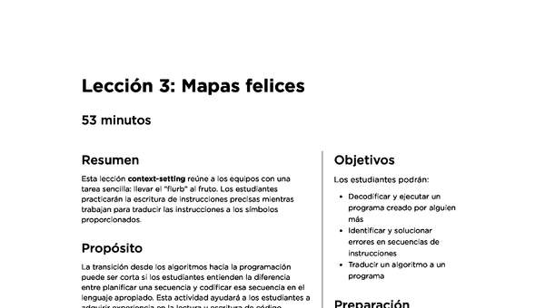 Lección 3: Mapas felices