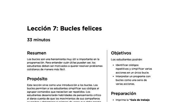 Lección 7: Bucles felices