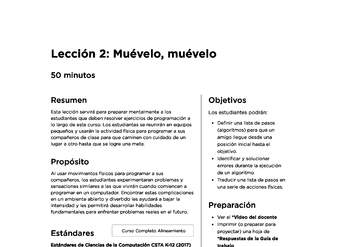 Lección 2: Muévelo, muévelo