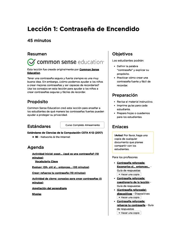 Lección 1: Contraseña de Encendido