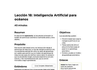 Lección 18: Inteligencia Artificial para océanos