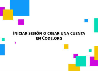 Iniciar sesión o crear una cuenta en CODE.ORG