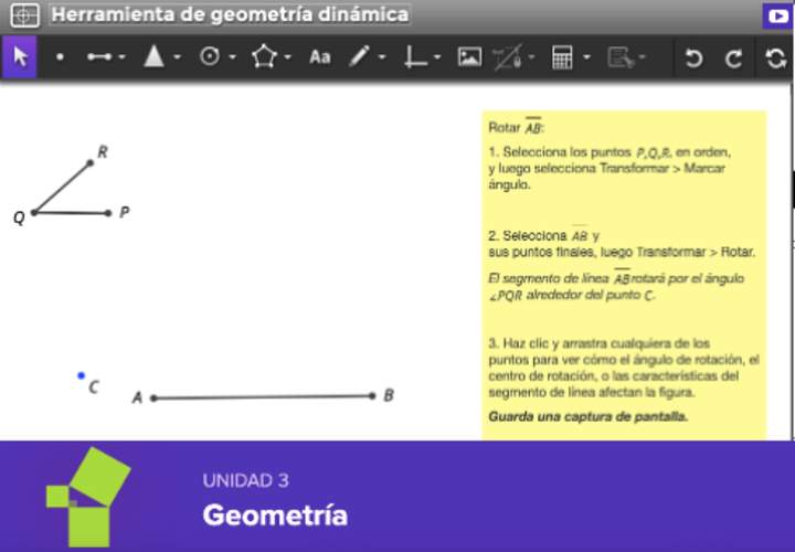 Herramienta de geometría dinámica