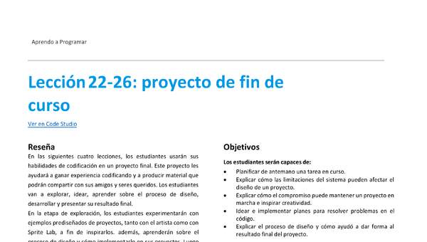 Unidad 4 - Lección22-26: proyecto de fin de curso