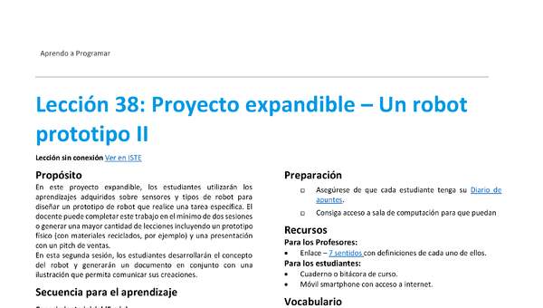 Unidad 4 - Lección 38: Proyecto expandible – Un robot prototipo II