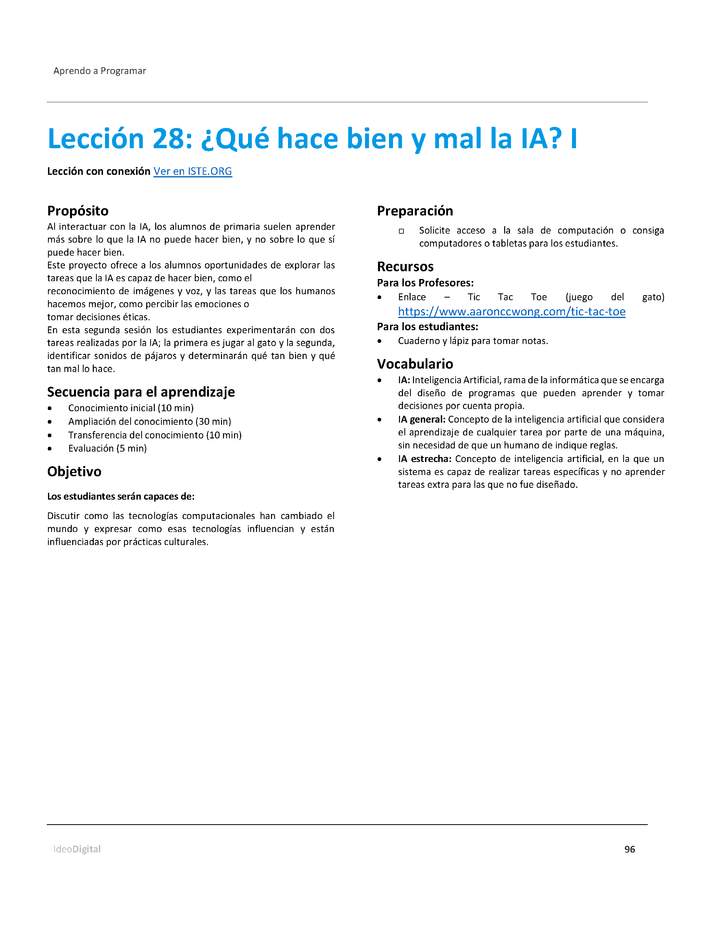 Unidad 4 - Lección 28: ¿Qué hace bien y mal la IA? I