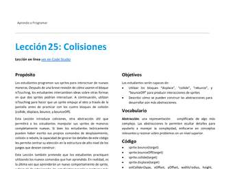 Unidad 2 - Lección 25: Colisiones