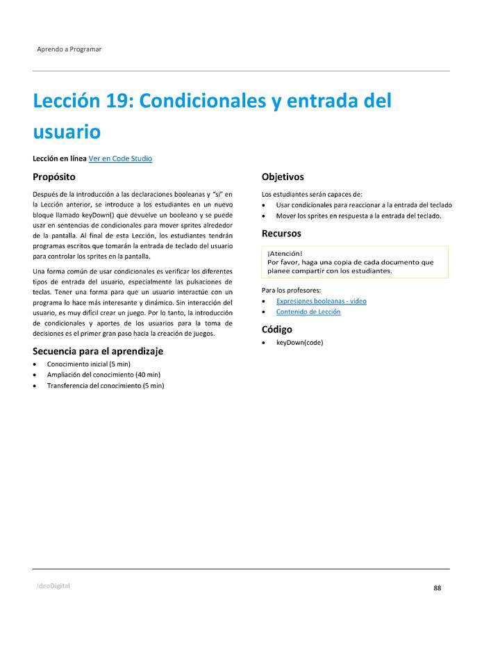 Unidad 1 - Lección 19: Condicionales y entrada del usuario