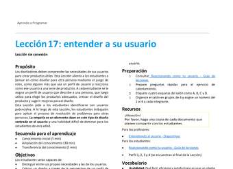 Unidad 2 - Lección17: entender a su usuario