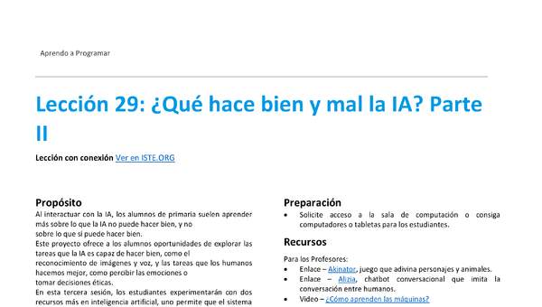 Unidad 4 - Lección 29: ¿Qué hace bien y mal la IA? Parte II