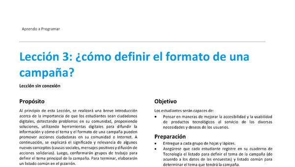 Unidad 1 - Lección 3: ¿cómo definir el formato de una campaña?