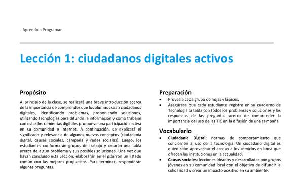 Unidad 1 - Lección 1: ciudadanos digitales activos