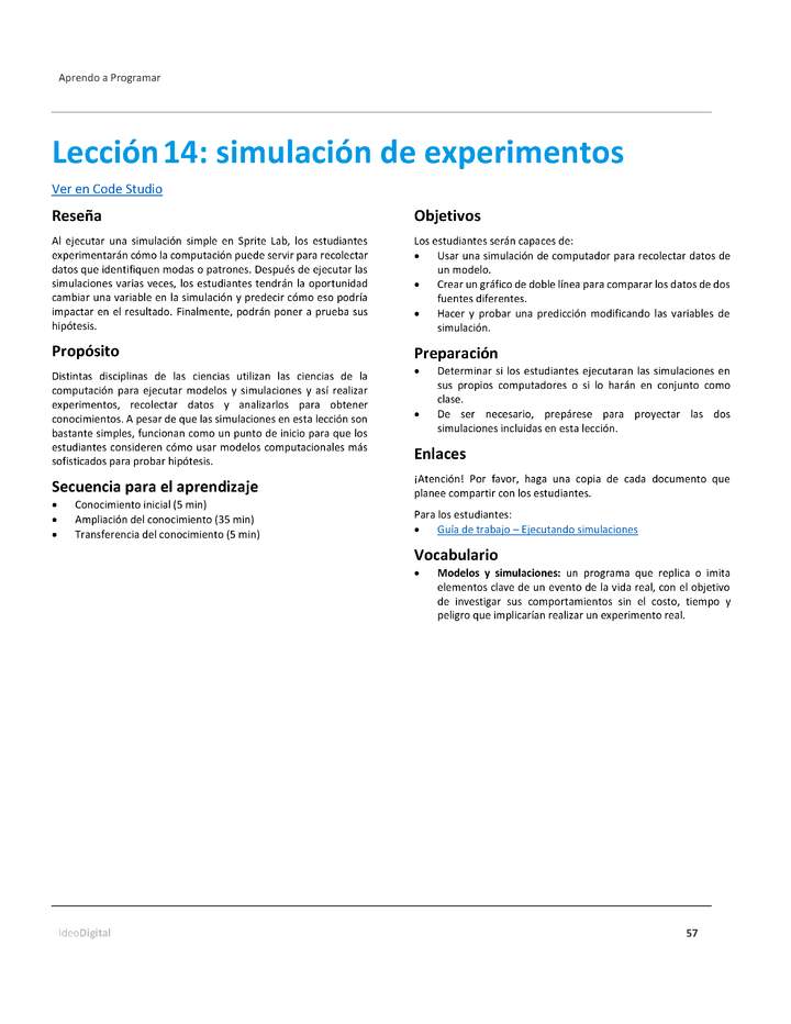 Unidad 3 - Lección 14: simulación de experimentos