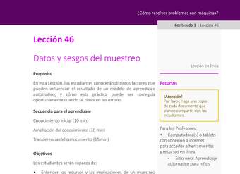 Unidad 2 - Lección 46: Datos y sesgos del muestreo