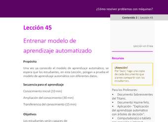 Unidad 2 - Lección 45: Entrenar modelo de aprendizaje automatizado