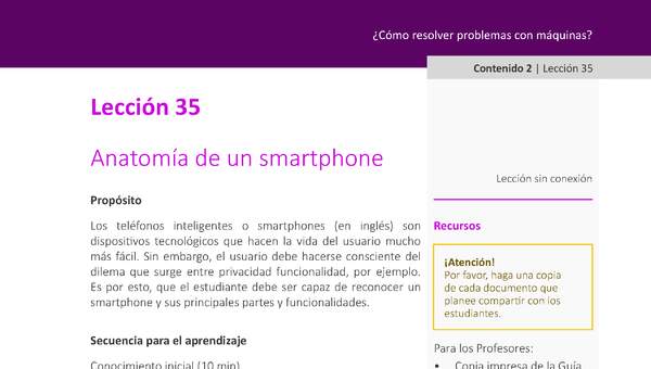 Unidad 2 - Lección 35: Anatomía de un smartphone