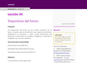 Unidad 2 - Lección 34: Dispositivos del futuro