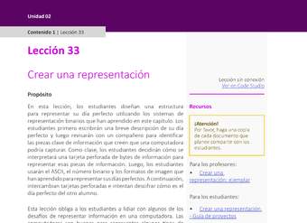 Unidad 2 - Lección 33: Crear una representación