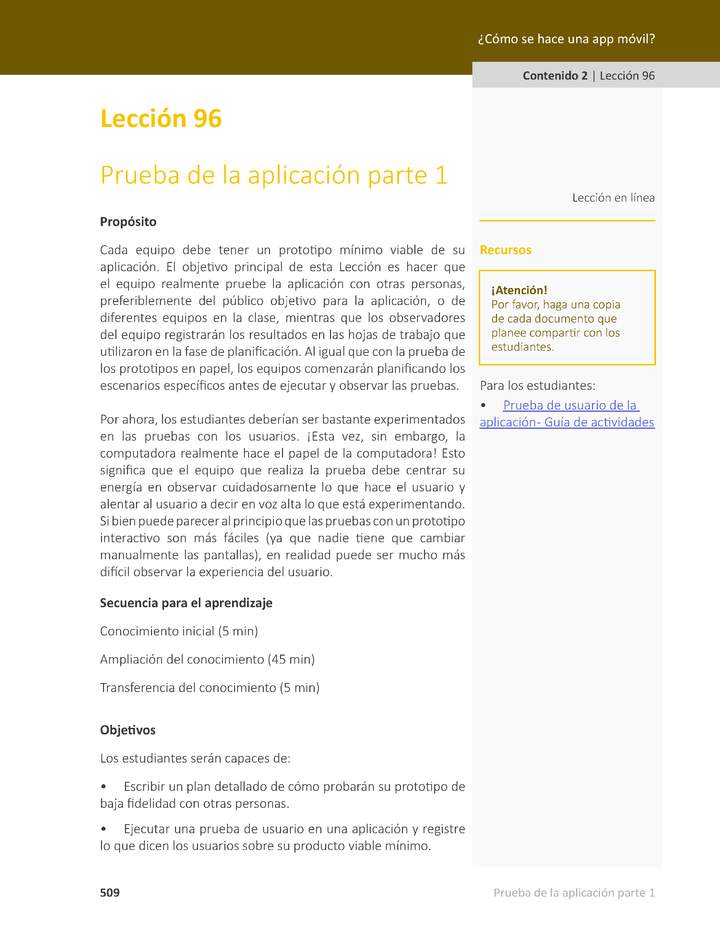 Unidad 4 - Lección 96: Prueba de la aplicación parte 1