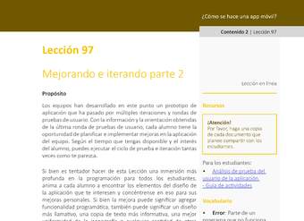 Unidad 4 - Lección 97: Mejorando e iterando parte 2