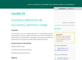 Unidad 3 - Lección 51: Contratos (definición de funciones), dominio y rango