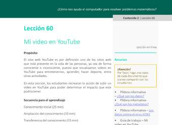 Unidad 3 - Lección 60: Mi video en YouTube