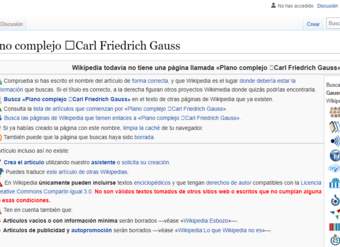 Wikipedia: plano complejo