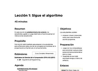 Lección 1: Sigue el algoritmo