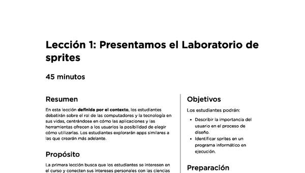 Lección 01: Presentamos el Laboratorio de sprites