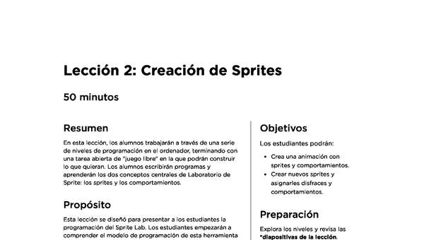 Lección 2: Creación de Sprites