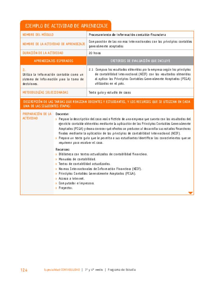 Comparación de las normas internacionales con los principios contables generalmente aceptados