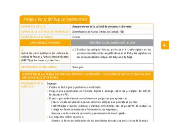 Identificación de Puntos Críticos de Control (PCC)