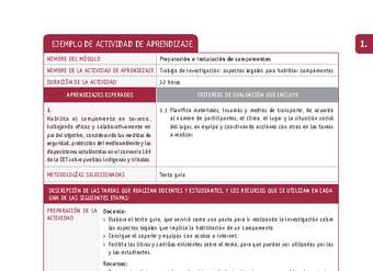 Trabajo de investigación: aspectos legales para habilitar campamentos