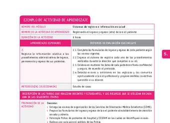 Registrando el ingreso y egreso (alta) de la o el paciente